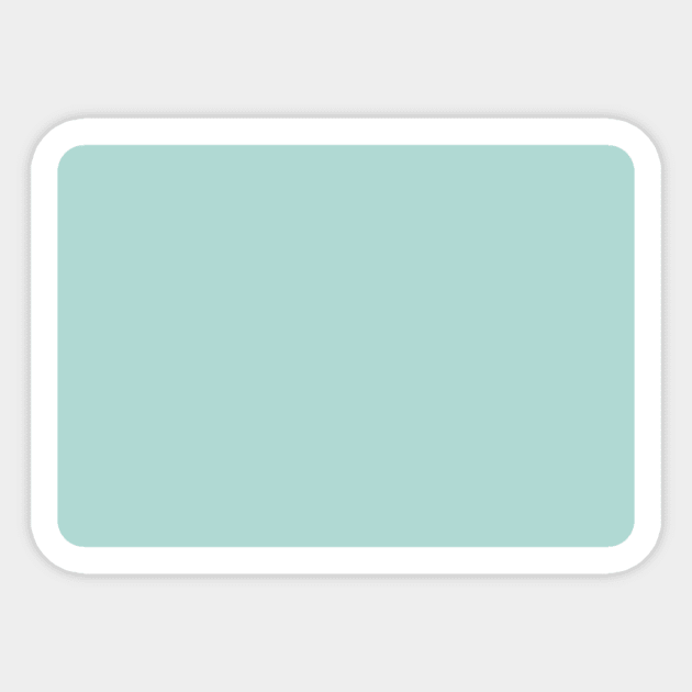 Oceanic Pastel Blue-Green Solid Color Coordinates w/ Behr 2022 Popular Color - Shade - Wave Top M450-3 Sticker by Color Me Happy 123